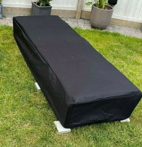 Black sun lounger - black,
