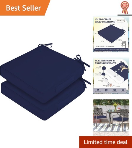Stylish navy outdoor cushions - outdoor,